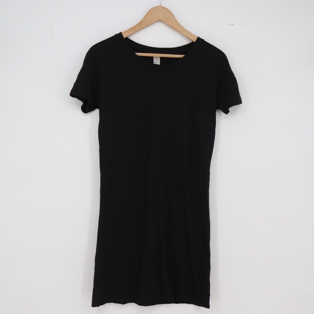 Alternative T-Shirt Dress Womens S Solid Black Short Sleeve Mini Excellent